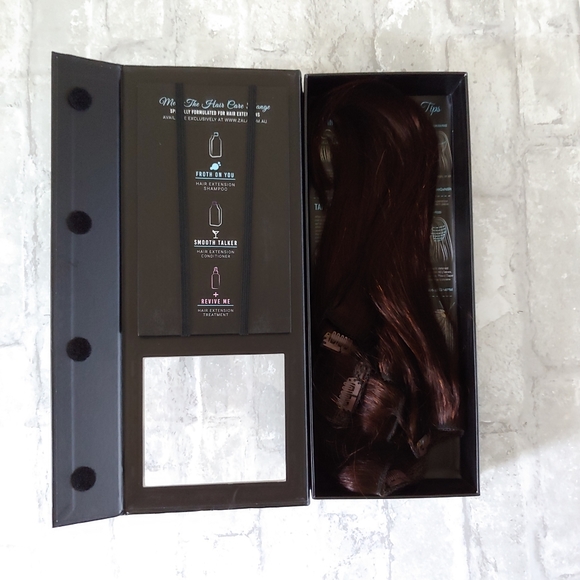 Zala Premium Clip In Hair Extensions 100% Human Hair Dark Brown 12” - Picture 11 of 13
